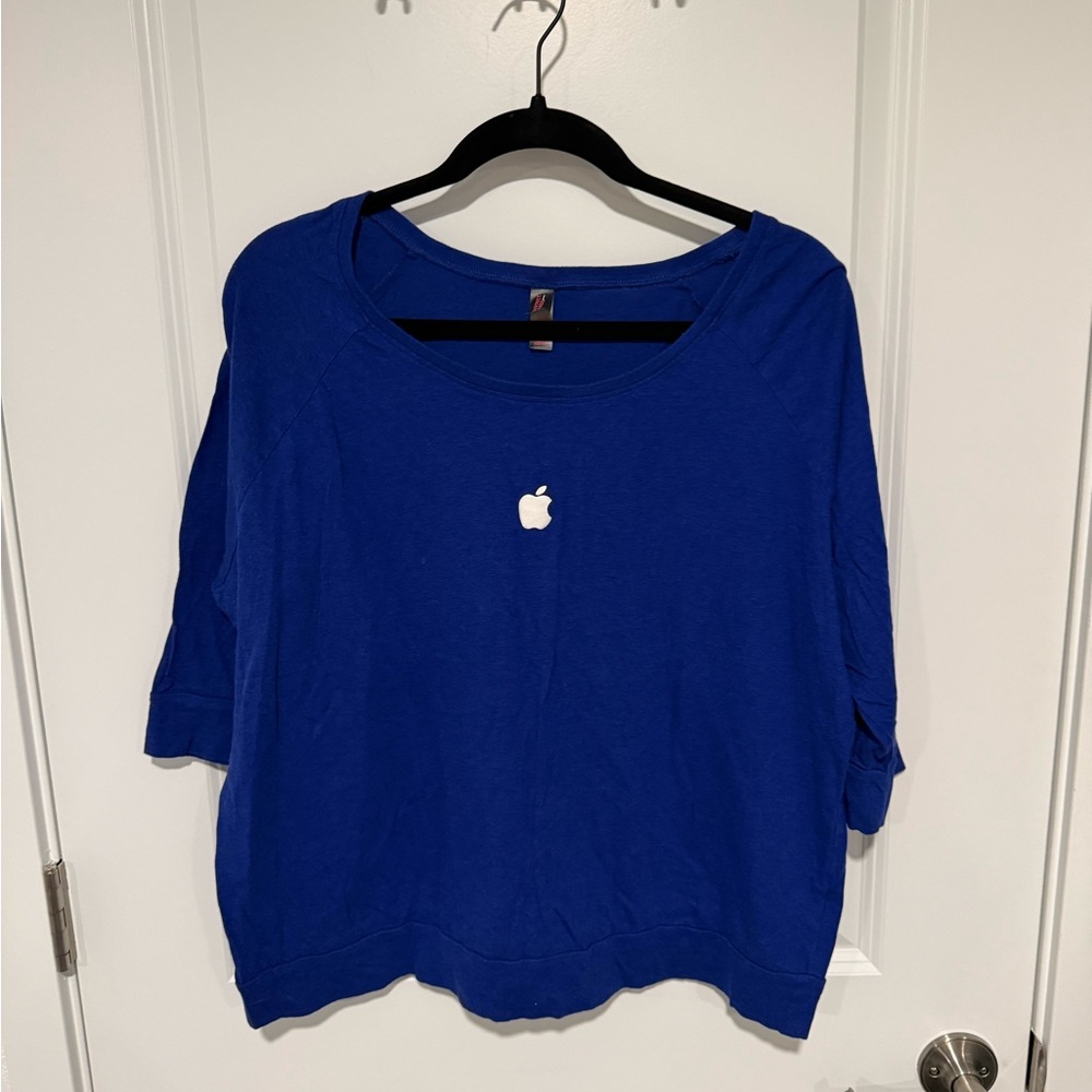 Apple Logo Blue Women's Pullover Top. XXL